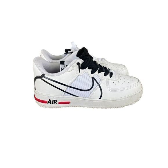 Nike Air Force 1 React D/MS/X White/Black/University Red Size 7Y CD4366-100 - Picture 6 of 10